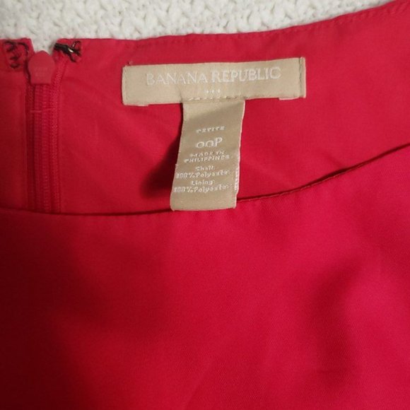 Banana Republic Hot Pink Dress with Belt Size 00 Petite - Picture 2 of 3